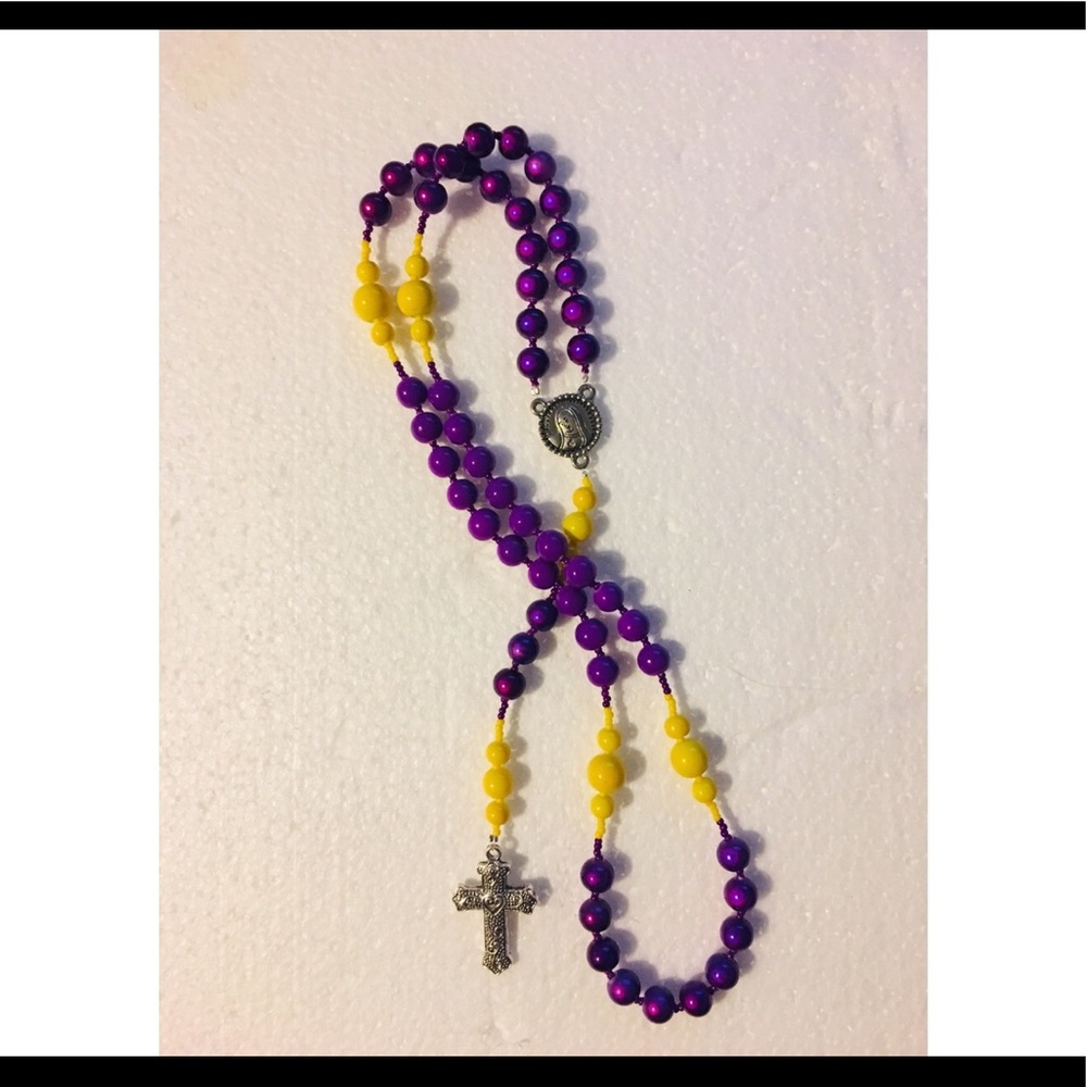 Purple & Yellow Rosary